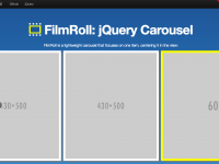 スライダーで左右に画像を表示するjquery plugin『FilmRoll』